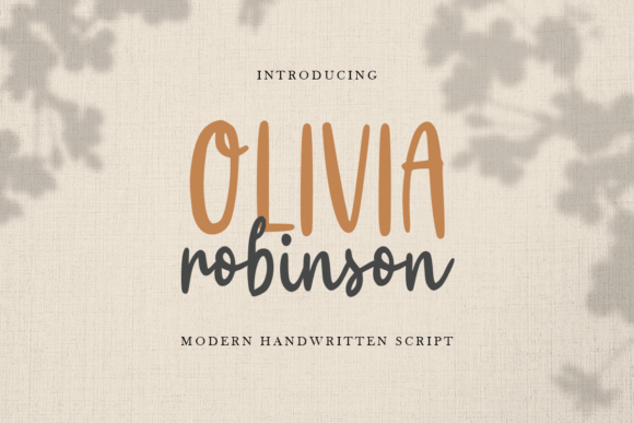 Olivia Robinson: A Handwritten Script Font for Modern Craft Brands