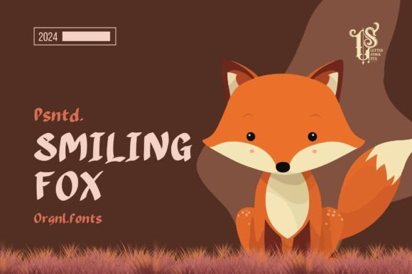Smiling Fox Typeface: Retro Charm for Handmade Labels and Printables