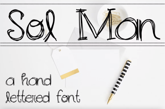 Sol Man: A Hand-Lettered Font That Feels Human, Not Handed-Down